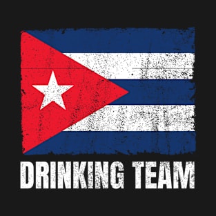 Cuban Drinking Team Graphic for Men Women Funny Cuba Flag T-Shirt