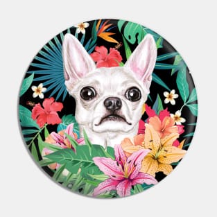 Tropical Short Haired White Chihuahua 3 Pin