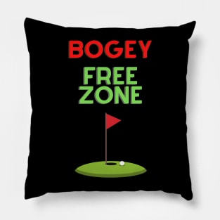 Bogey Free Zone Fun Golf Apparel Pillow