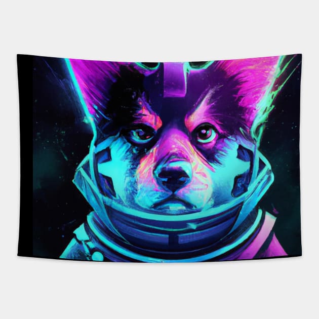 Space Traveling Corgi Tapestry by Tropical Corgi's