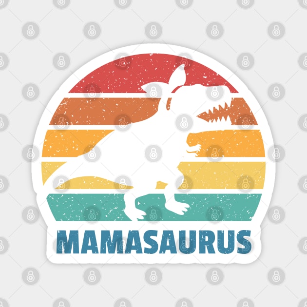 Mamasaurus Dinosaur Mom Vintage Grunge Magnet by rustydoodle