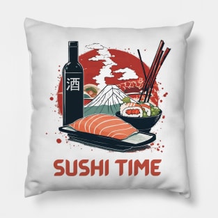 Sushi Time! - Men's and Women's Japanese Sushi and Sake Pillow