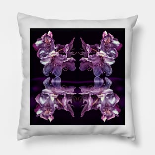 Reflective pink rhododendron Pillow