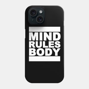 Mind Rules Body bold black blocks / Mindset Mentality Phone Case