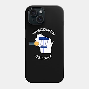 Wisconsin Disc Golf - State Shape Dark Phone Case