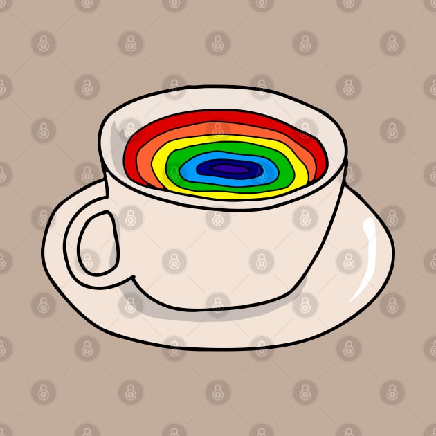 Coffee with rainbow inside by Yeaha