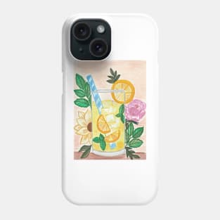 Iced floral summer lemonade Phone Case