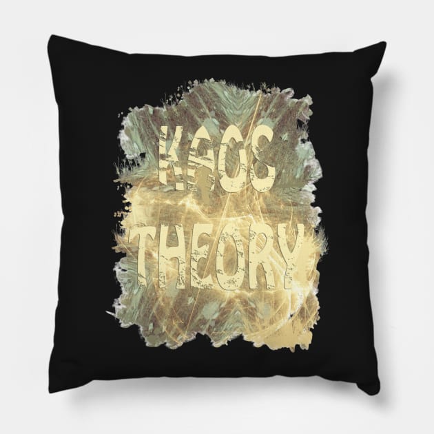 Kaos theory on beige messy kaleidoscope Pillow by hereswendy