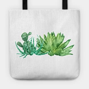 green succulent arrangement watercolor Tote