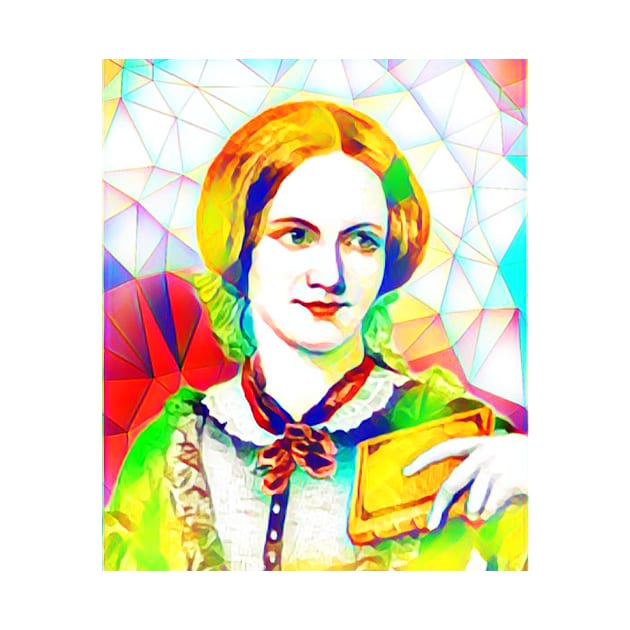 Charlotte Bronte Colourful Portrait | Charlotte Brontë Artwork 12 by JustLit