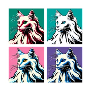 Turkish Angora Pop Art - Cat Lovers T-Shirt