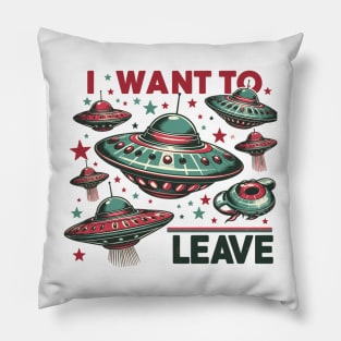 I Want To Believe UFO Pillow