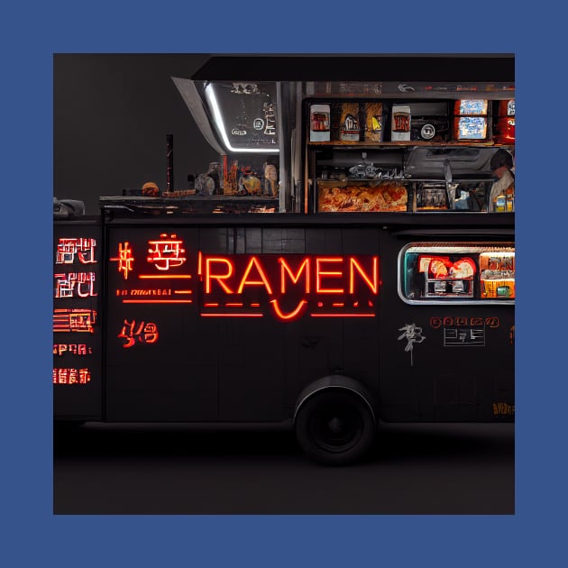 Cyberpunk Tokyo Ramen Food Truck by Grassroots Green