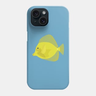 Yellow tang fish illustration Phone Case