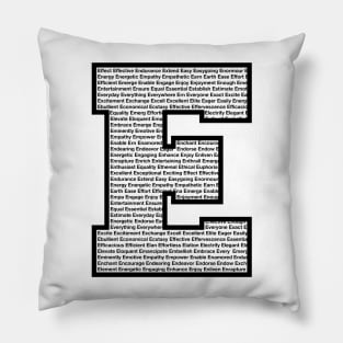 E Black Pillow