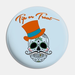 Tip or Treat Skull Design Pin