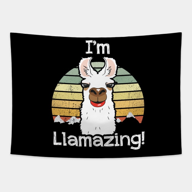 I'm Llamazing! Tapestry by Alema Art