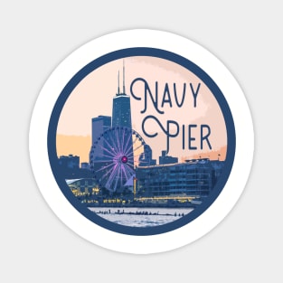 Navy Pier Decal Magnet