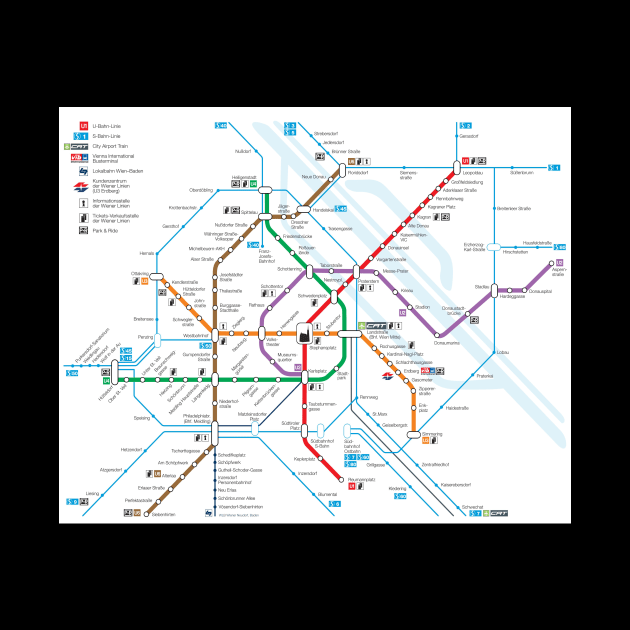 Vienna subway map by Superfunky