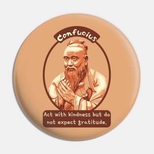 Confucius Portrait and Quote Pin