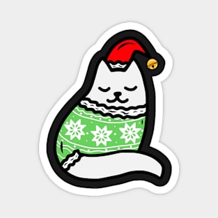 Ugly Christmas Sweater Cat Magnet