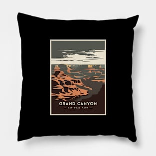 Travel Poster Grand Canyon National Park Arizona US Pillow