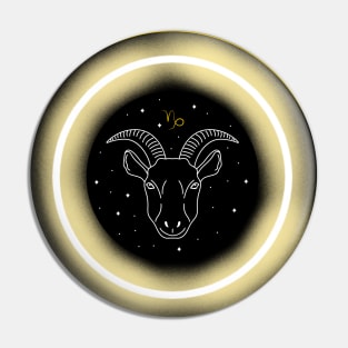 Neon Light Effect Capricorn Pin