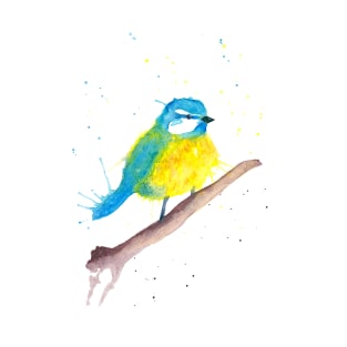 Water color blue-tit T-Shirt