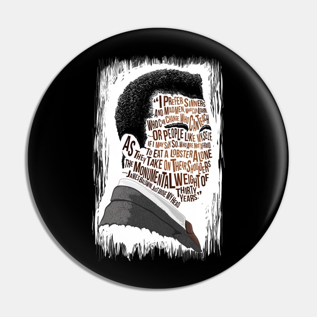 James Baldwin Pin by NateJonesDesign