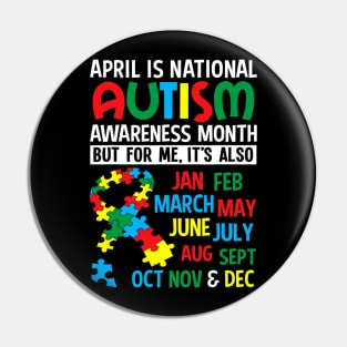 April Is National Autism Awareness Pin