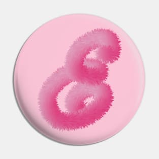 E Pink Animal Initials Pin