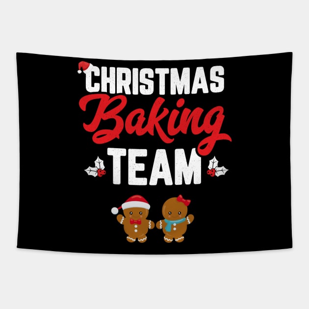 Christmas Baking Team Holiday Cookie Funny Matching Family Tapestry by trendingoriginals