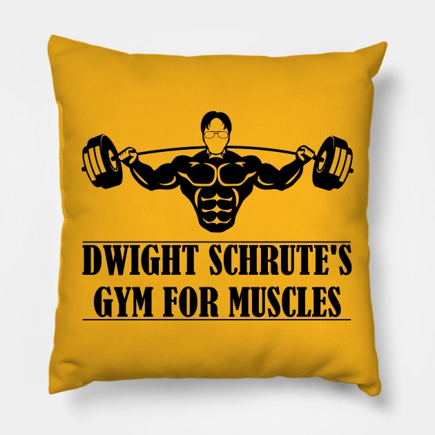 Dwight Schrute’s Gym for Muscles Pillow by DWFinn