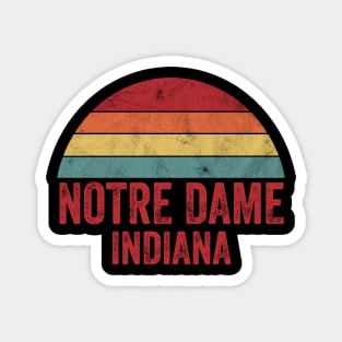 Notre Dame Indiana Vintage 70s 80s Distressed Retro Magnet