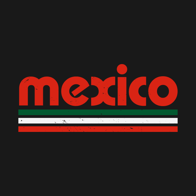 Retro Mexico Football // Vintage Grunge Proud Mexican by Now Boarding