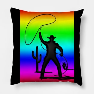 Western Era - Cowboy and Lasso 2 Pillow