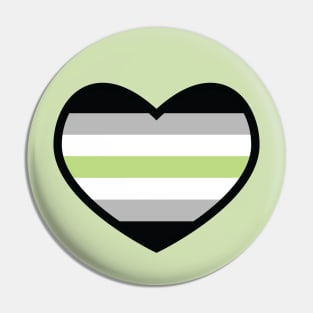 Agender Flag Heart Pin