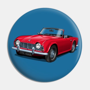 Triumph TR4 in red Pin