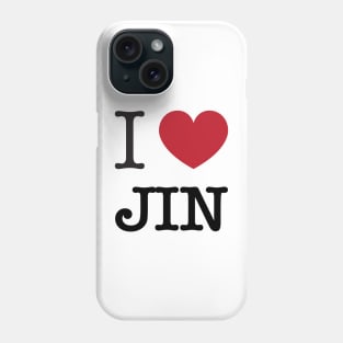 I love BTS Jin Kim Seokjin typography Morcaworks Phone Case