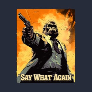 Say What Again - Kong Fiction - Vintage Comic Gorilla T-Shirt