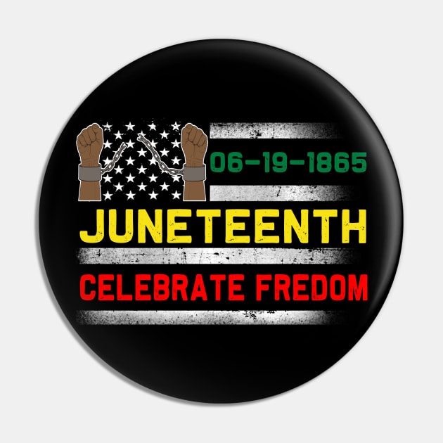 Juneteenth Celebrates Freedom Black African American Juneteenth Ancestors Black African American Flag Pride Pin by David Darry