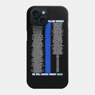 2019 Police Memorial - Thin Blue Line Family Phone Case