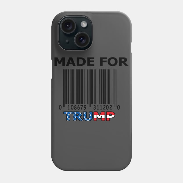 Funny fake bar code made for trump, pro trump election design 2 Phone Case by Samuelproductions19