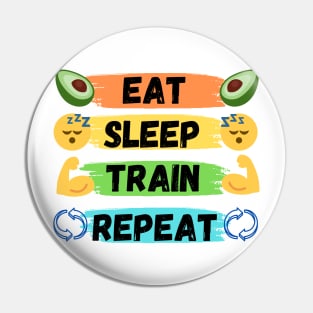 Eat, sleep, train, repeat! Pin