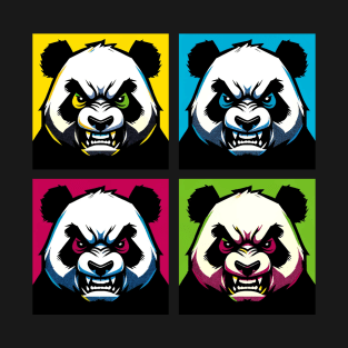 Pop Angry Panda - Funny Panda Art T-Shirt