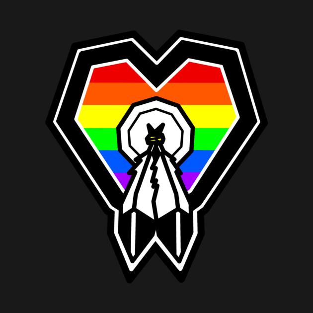 Two-Spirit Rainbow Pride - 2 Spirit Symbol - Gender Sexuality - Two Spirit by Bleeding Red Pride