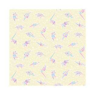 Pastel Origami Dinosaurs - Herbivores T-Shirt