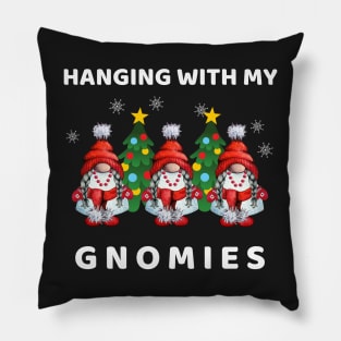 Hanging With Gnomies Gnome Christmas Tree Xmas Gift Pillow