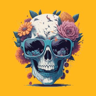 Pastel Flower Skull T-Shirt