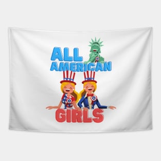 all american girls messy bun u Tapestry